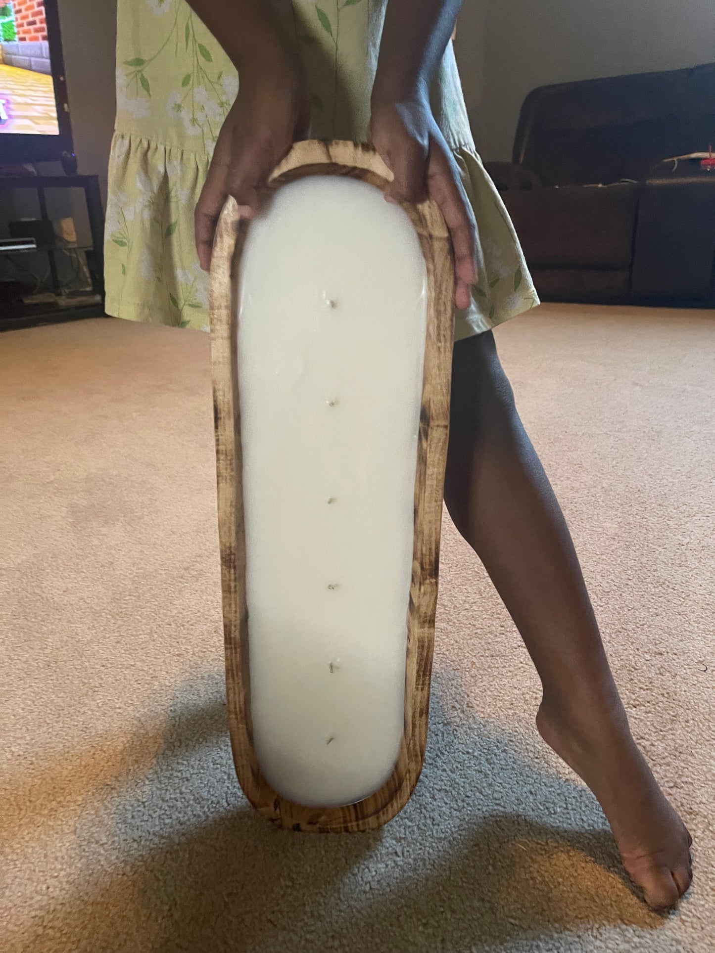 LONG WOODEN CANDLE